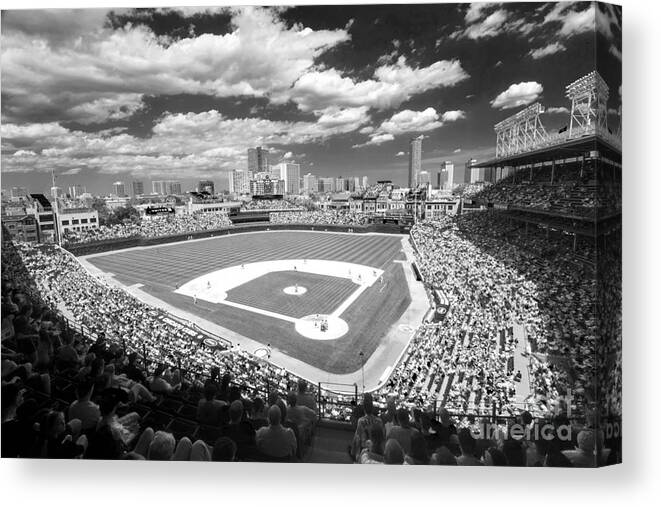 Chicago Canvas Print featuring the photograph 0416 Wrigley Field Chicago by Steve Sturgill