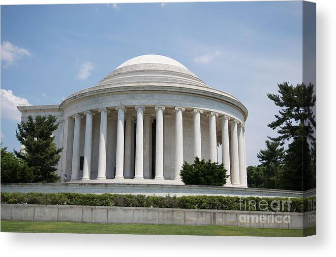 Thomas Jefferson Memorial Canvas Print featuring the digital art Thomas Jefferson Memorial #1 by Carol Ailles