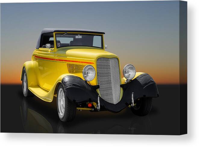 Hot Rods Canvas Print featuring the photograph 1933 Ford Cabriolet by Frank J Benz