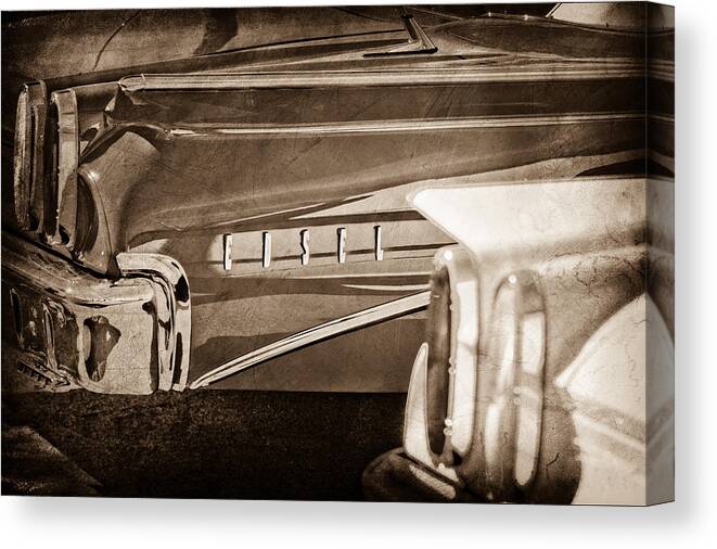 1960 Edsel Taillight Canvas Print featuring the photograph 1960 Edsel Taillight by Jill Reger