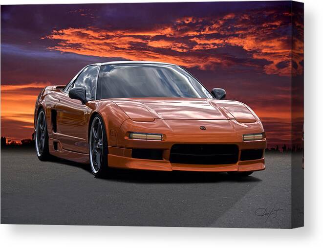 Auto Canvas Print featuring the photograph 1996 Acura NSX by Dave Koontz