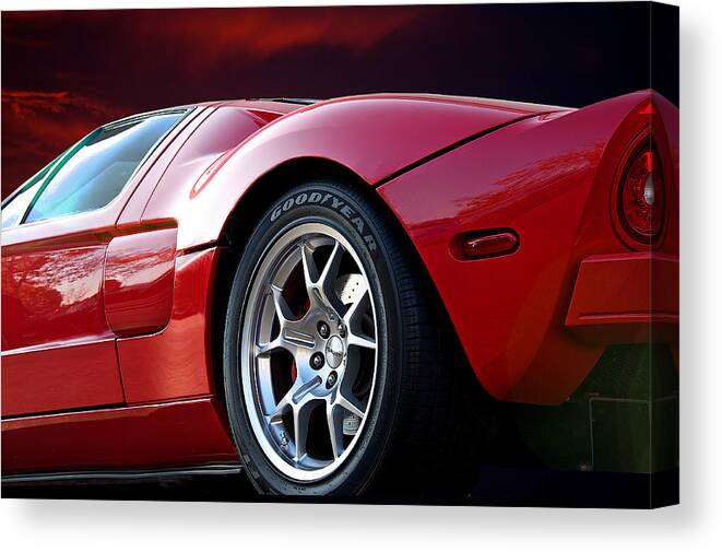 Auto Canvas Print featuring the photograph 2011 Ford GT II #1 by Dave Koontz
