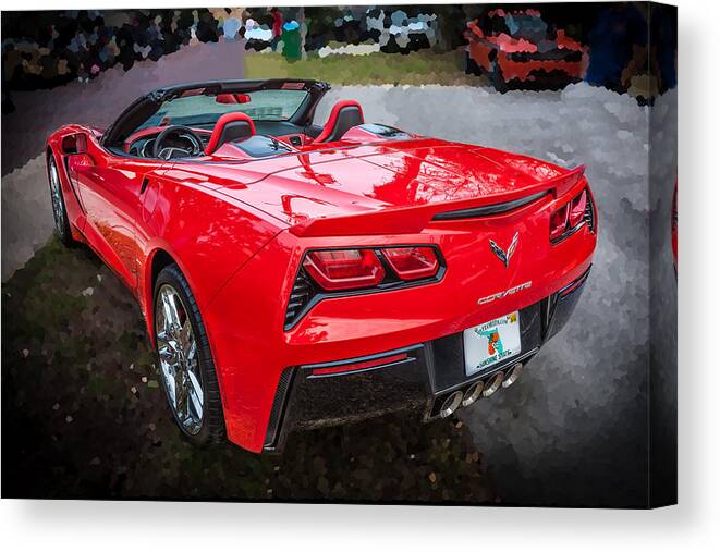 2014 Chevrolet Corvette Canvas Print featuring the photograph 2014 Chevrolet Corvette C7 #1 by Rich Franco