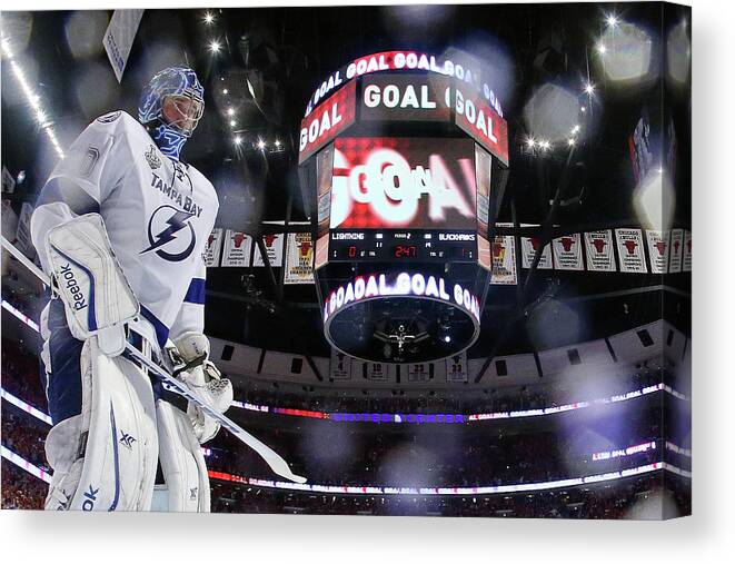 Playoffs Canvas Print featuring the photograph 2015 Nhl Stanley Cup Final - Game Six #1 by Bruce Bennett