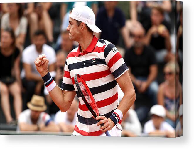 Tennis Canvas Print featuring the photograph 2018 French Open - Day Two #1 by Cameron Spencer