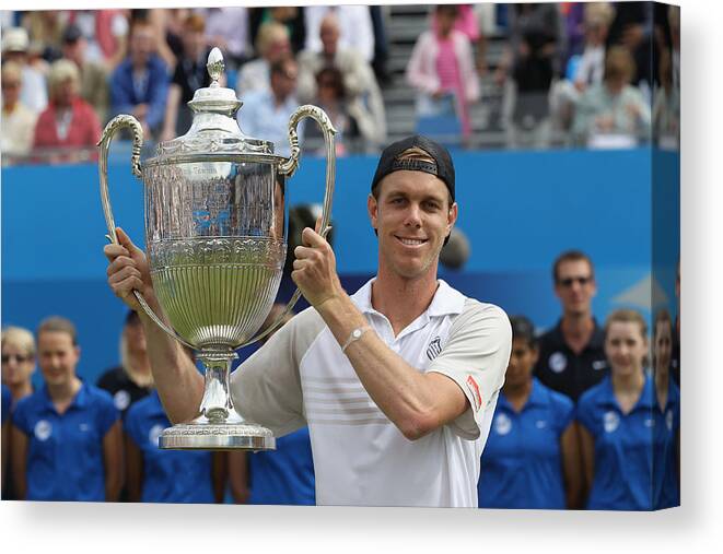 Tennis Canvas Print featuring the photograph AEGON Championships - Final #1 by Clive Brunskill