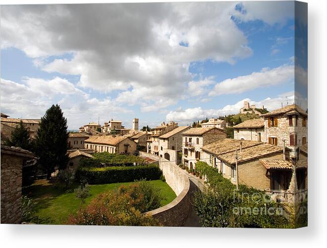 Roman Amphitheater Canvas Print featuring the photograph Assisi #1 by Tim Holt