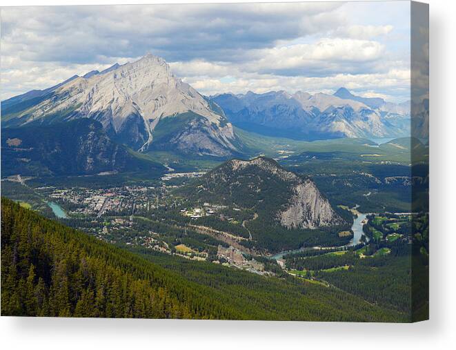 Banff Canvas Print featuring the photograph Banff Town #1 by Yue Wang