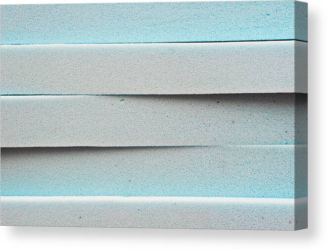 Abstract Wash Canvas Print featuring the photograph Blue foam #1 by Tom Gowanlock