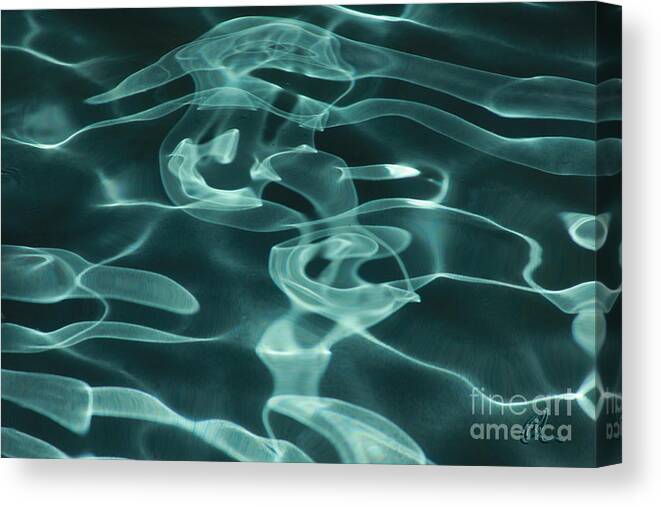 Abstract Canvas Print featuring the photograph Blue Swirl Two #1 by Chris Thomas
