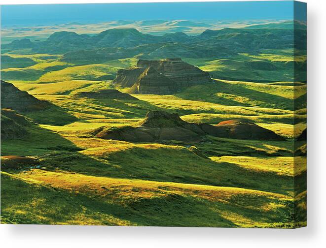 Canada Canvas Print featuring the photograph Canada, Saskatchewan, Grasslands #1 by Jaynes Gallery