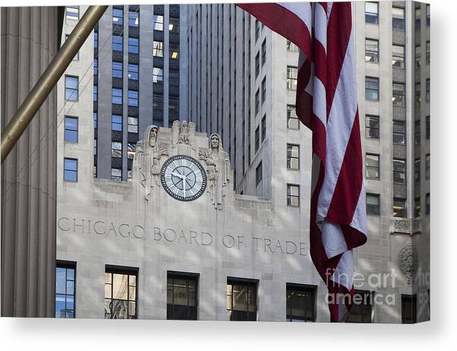 Board Of Trade Canvas Print featuring the photograph Chicago Board of Trade #1 by Jim West