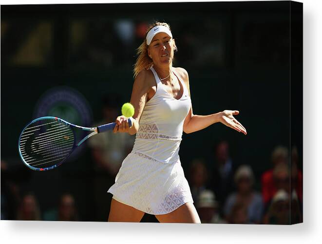 Tennis Canvas Print featuring the photograph Day Ten The Championships - Wimbledon #1 by Clive Brunskill