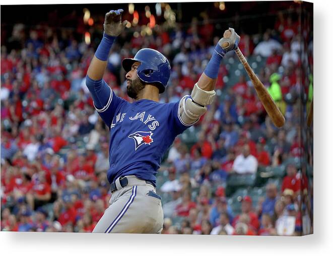 Three Quarter Length Canvas Print featuring the photograph Division Series - Toronto Blue Jays V #1 by Ronald Martinez