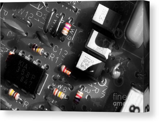 Electronics Canvas Print featuring the photograph Electronics 2 by Michael Eingle