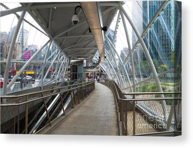 Arches Canvas Print featuring the photograph Gateway T Station Pittsburgh #1 by Amy Cicconi