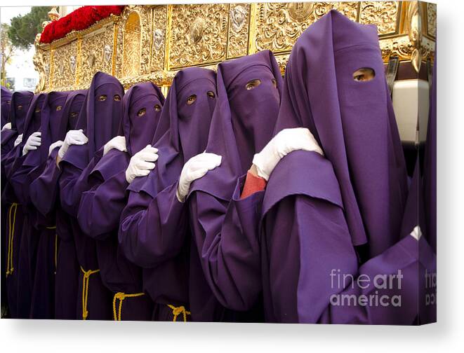 Holy Week Canvas Print featuring the photograph Holy week in Spain #2 by Perry Van Munster