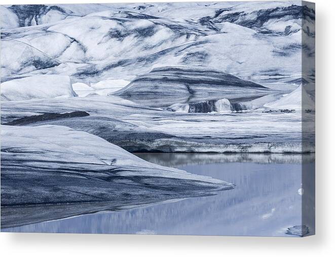 Photography Canvas Print featuring the photograph Icebergs, Hoffellsjokull Glacier #1 by Panoramic Images
