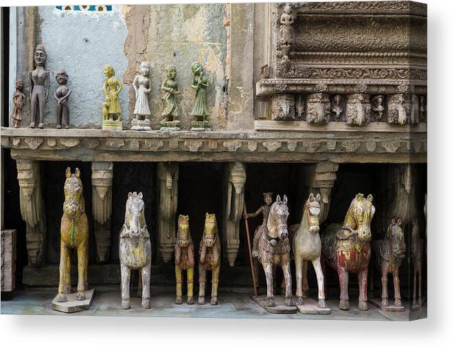 Danita Delimont Canvas Print featuring the photograph India, Rajasthan, Udaipur, Terra Cotta #1 by Emily Wilson