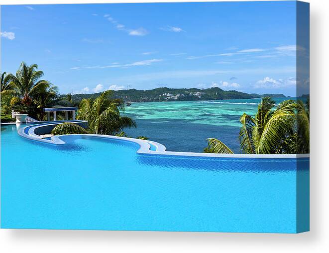 Scenics Canvas Print featuring the photograph Infinity Swimming Pool #1 by 35007