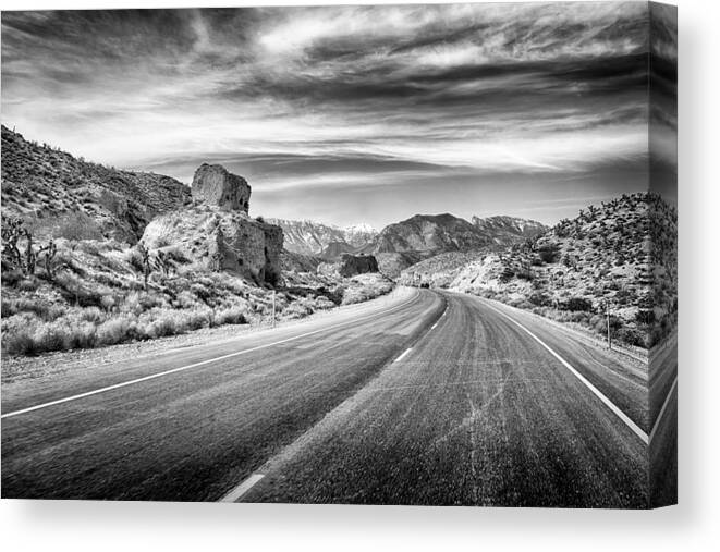 Nature Canvas Print featuring the photograph Kyle Canyon Road #1 by Howard Salmon