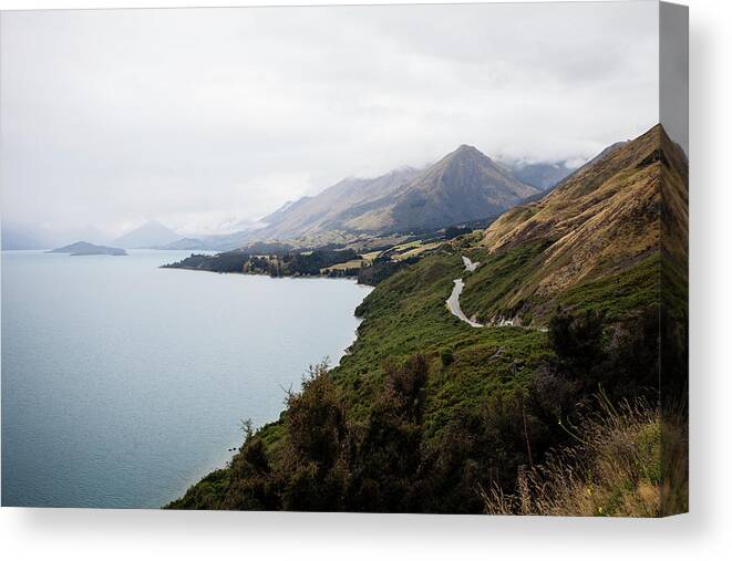 Tranquility Canvas Print featuring the photograph Lake Wakatipu #1 by Claire Takacs