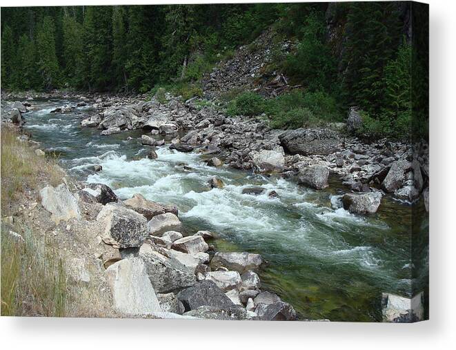 River Canvas Print featuring the photograph Lochsa River #1 by Susan Woodward