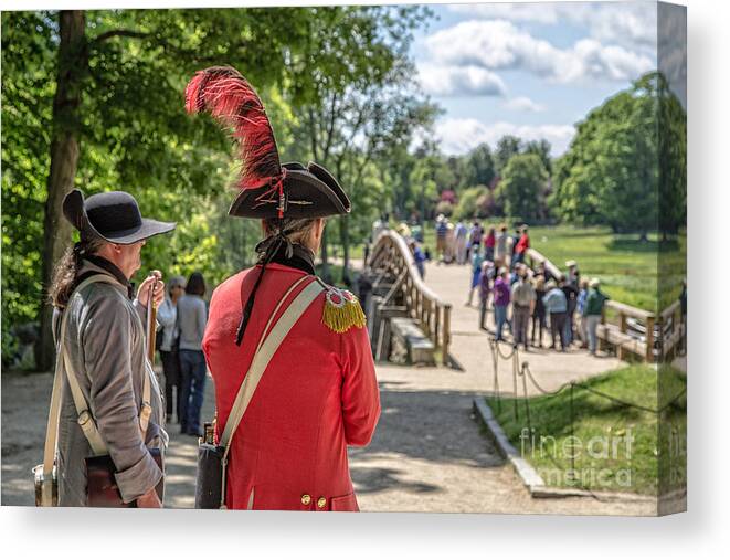 Redcoat Canvas Print featuring the photograph Minute Man National Historical Park #1 by Edward Fielding