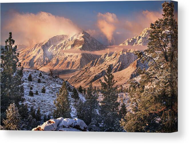 Sierras Canvas Print featuring the photograph Mountain Light #1 by Chris Moore