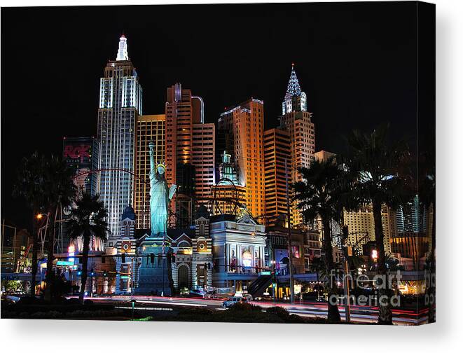 New York Canvas Print featuring the photograph New York New York Hotel and Casino by Eddie Yerkish