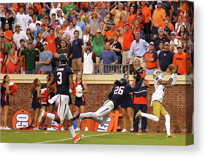 Catching Canvas Print featuring the photograph Notre Dame V Virginia #1 by Patrick Smith