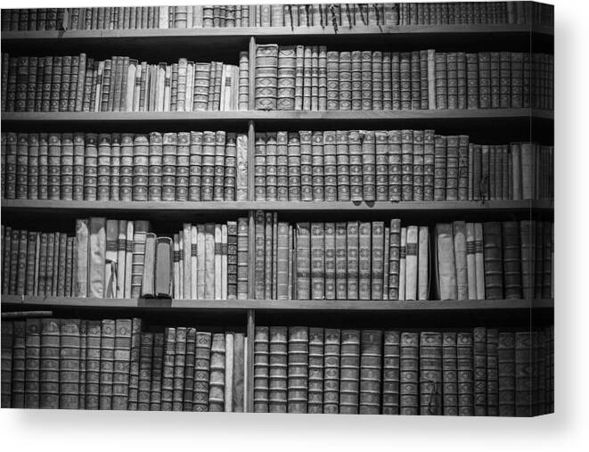 Old Canvas Print featuring the photograph Old Books #1 by Chevy Fleet