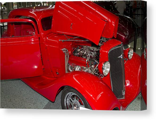 American Canvas Print featuring the photograph One Hot Rod #1 by Jack R Perry