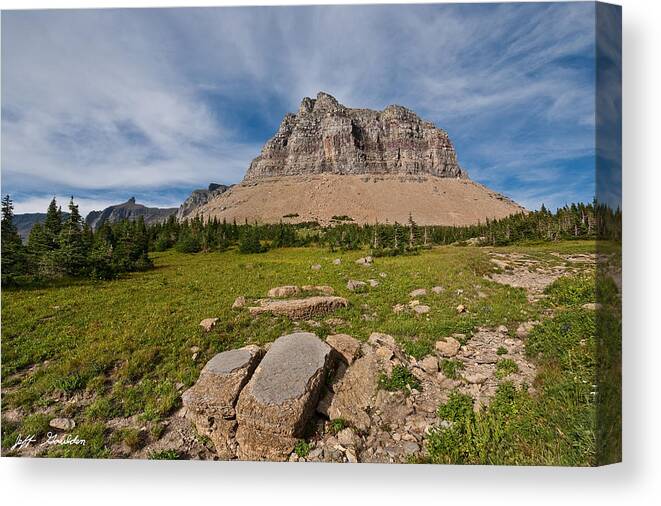 Alpine Canvas Print featuring the photograph Pollock Mountain from Logan Pass by Jeff Goulden