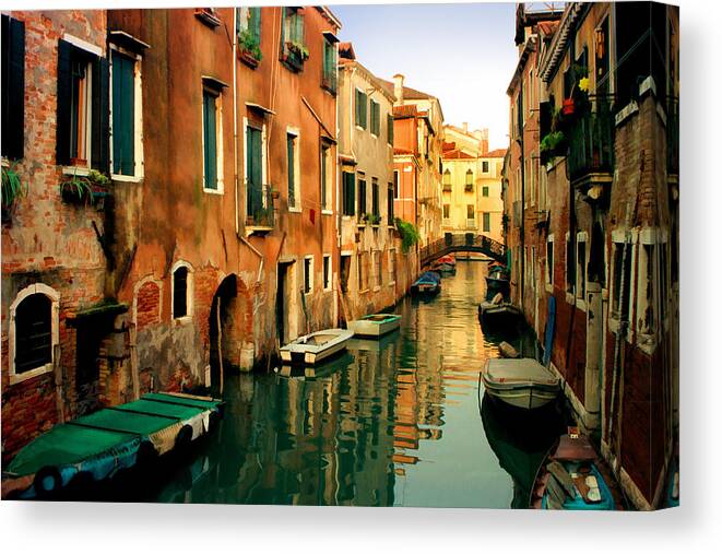 Italy Canvas Print featuring the photograph Reflections of Venice #1 by Cliff Wassmann