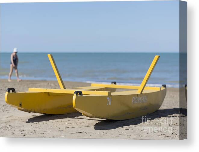 Boat Canvas Print featuring the photograph Rescue boat #1 by Mats Silvan