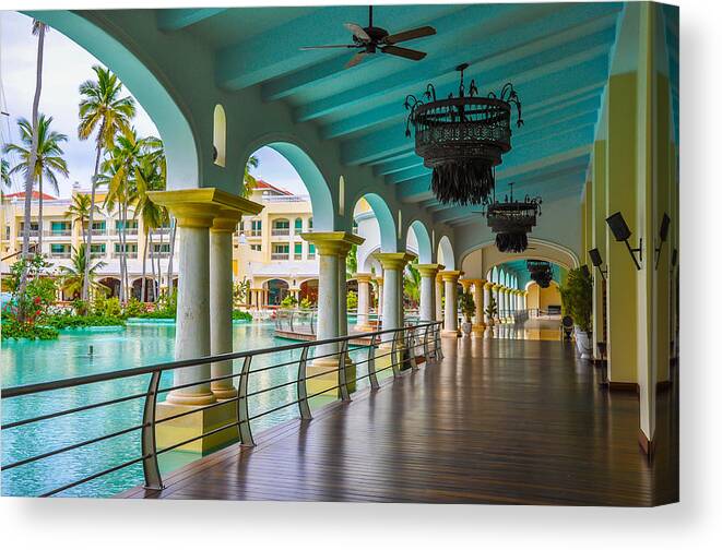 Punta Cana Canvas Print featuring the photograph Resort in Dominican Republic #1 by Amel Dizdarevic
