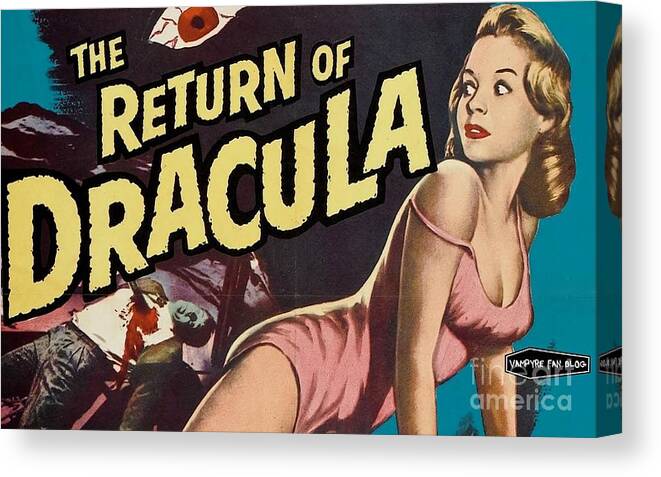 Vintage Canvas Print featuring the photograph Return Of Dracula by Action