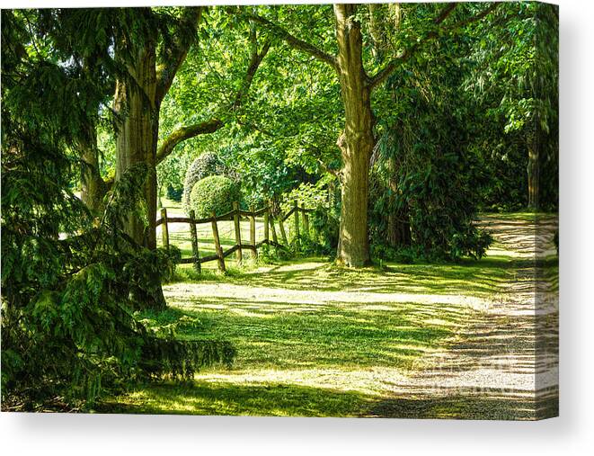River Anton Canvas Print featuring the digital art Rickety Fence #1 by Andrew Middleton