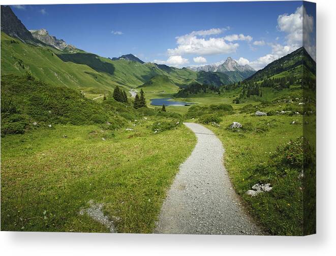 Road Canvas Print featuring the photograph Road in the Mountains #1 by Chevy Fleet