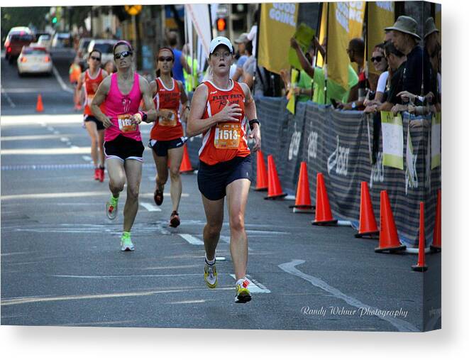 Women's Fitness Festival 2013 Canvas Print featuring the photograph Sarah #1 by Randy Wehner