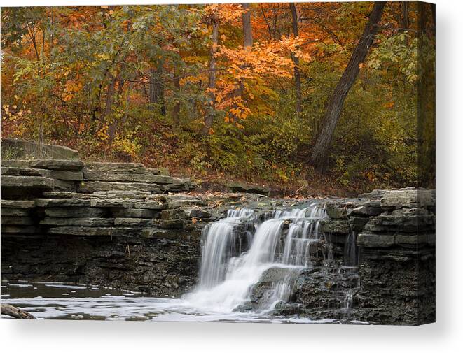 Illinois Canvas Print featuring the photograph Sawmill Creek #1 by Larry Bohlin