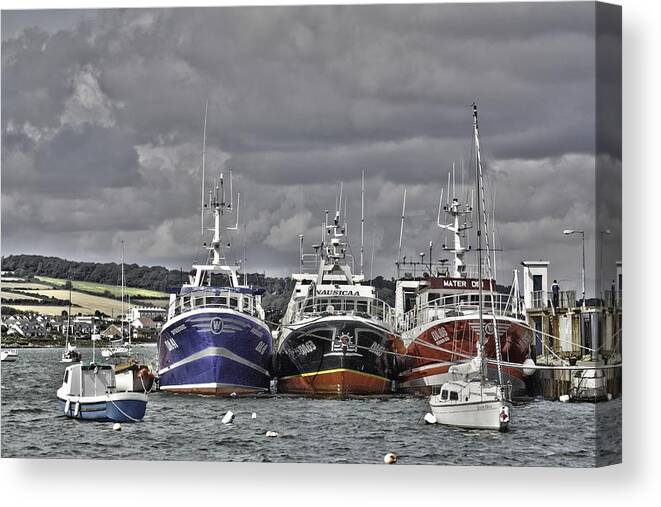 Skerries Harbour Canvas Print featuring the photograph Skerries Harbour #1 by Martina Fagan