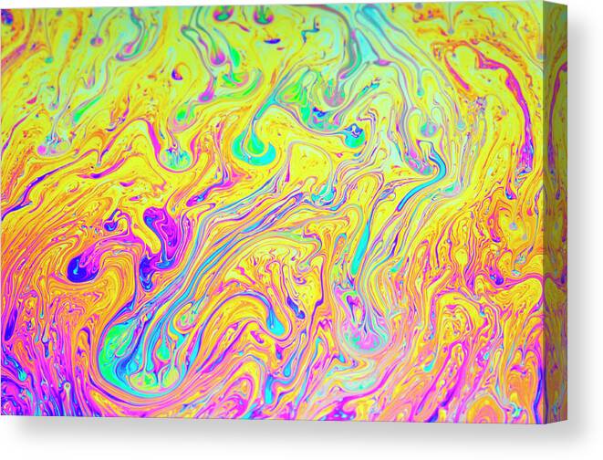 Bubble Canvas Print featuring the photograph Soap Bubble Surface #1 by Daniel Sambraus/science Photo Library