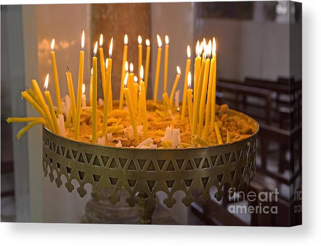Greek Orthodox Canvas Print featuring the photograph St. Georges Church, Madaba, Jordan #1 by Adam Sylvester