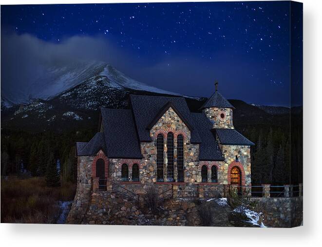 Church Canvas Print featuring the photograph St. Malo Nights #1 by Darren White