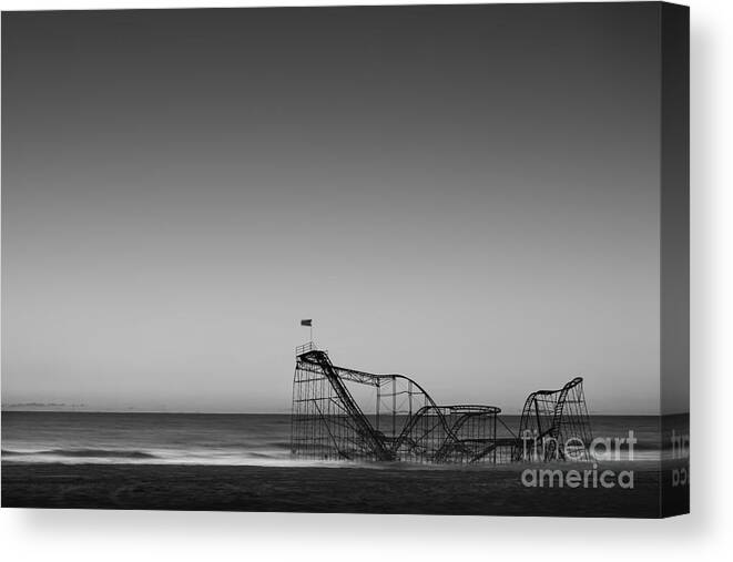 Mikeversprill.com Canvas Print featuring the photograph Star Jet Roller Coaster HDR #1 by Michael Ver Sprill