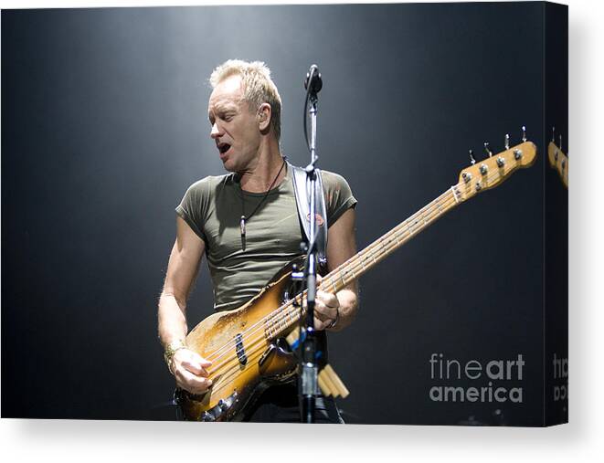 Sting Canvas Print featuring the photograph Sting of The Police #1 by Jason O Watson