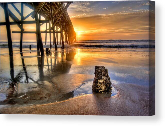 Sunrise Canvas Print featuring the photograph Sunrise in Myrtle Beach #1 by Brent Craft