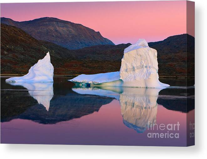 East Canvas Print featuring the photograph Sunrise in the Rode Fjord #1 by Henk Meijer Photography